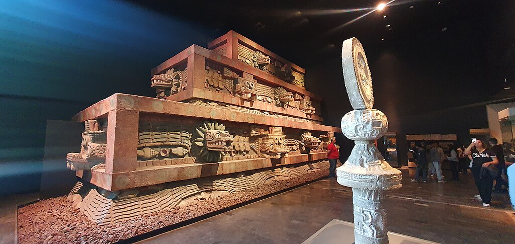 Teotihuacán_-_Temple_of_Quetzalcoatl_(replica)_-_National_Museum_of_Antropology_-_Mexico_2024