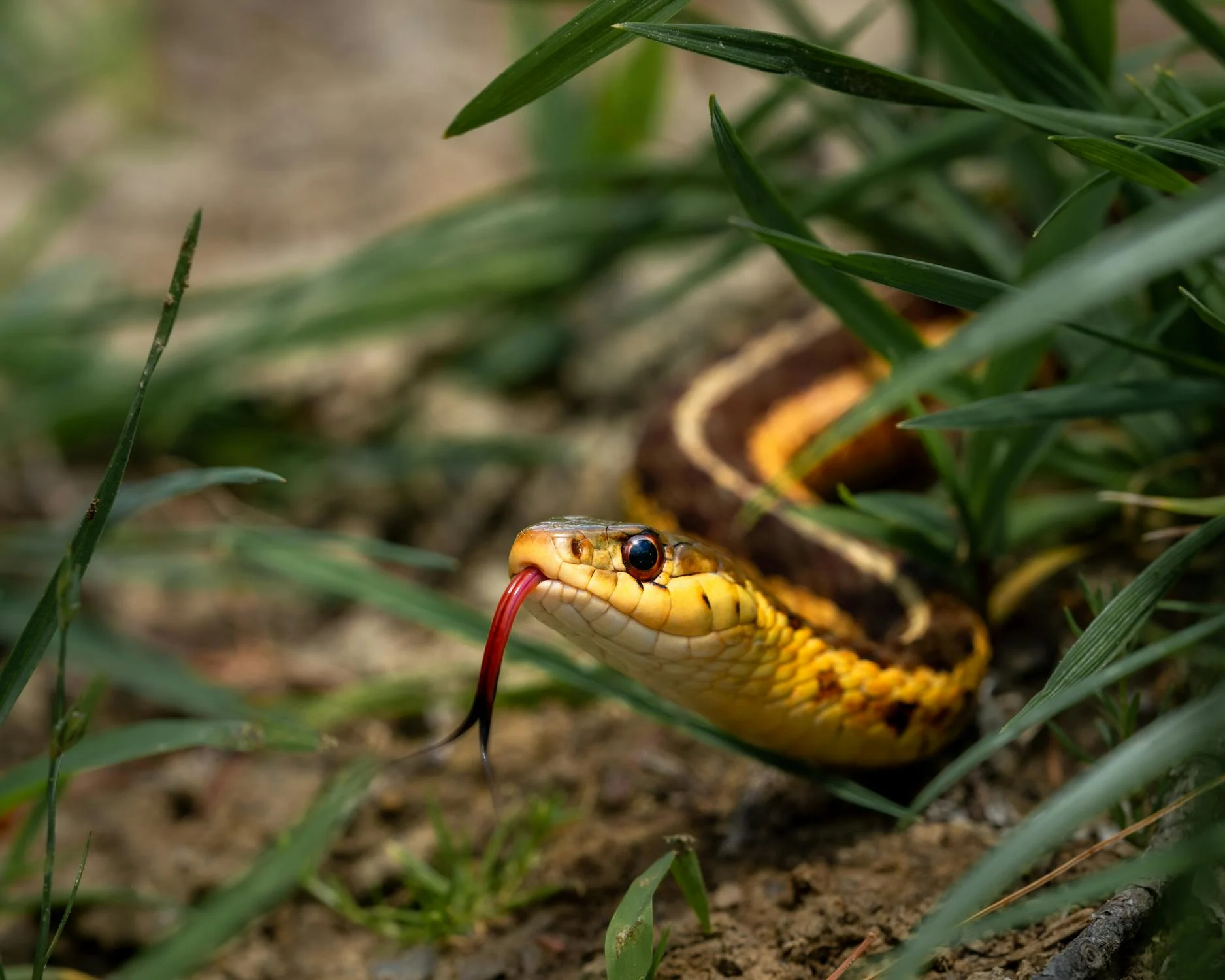 A close-up of a snake: by Skyler Ewing via Pexels.